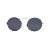 Shiny silver with smoke lens