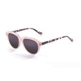 Transparent frosted rose frame, demy brown arm and smoke lens