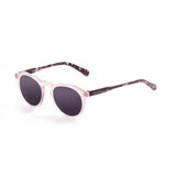 White transparent frosted with demy brown arm and smoke lens